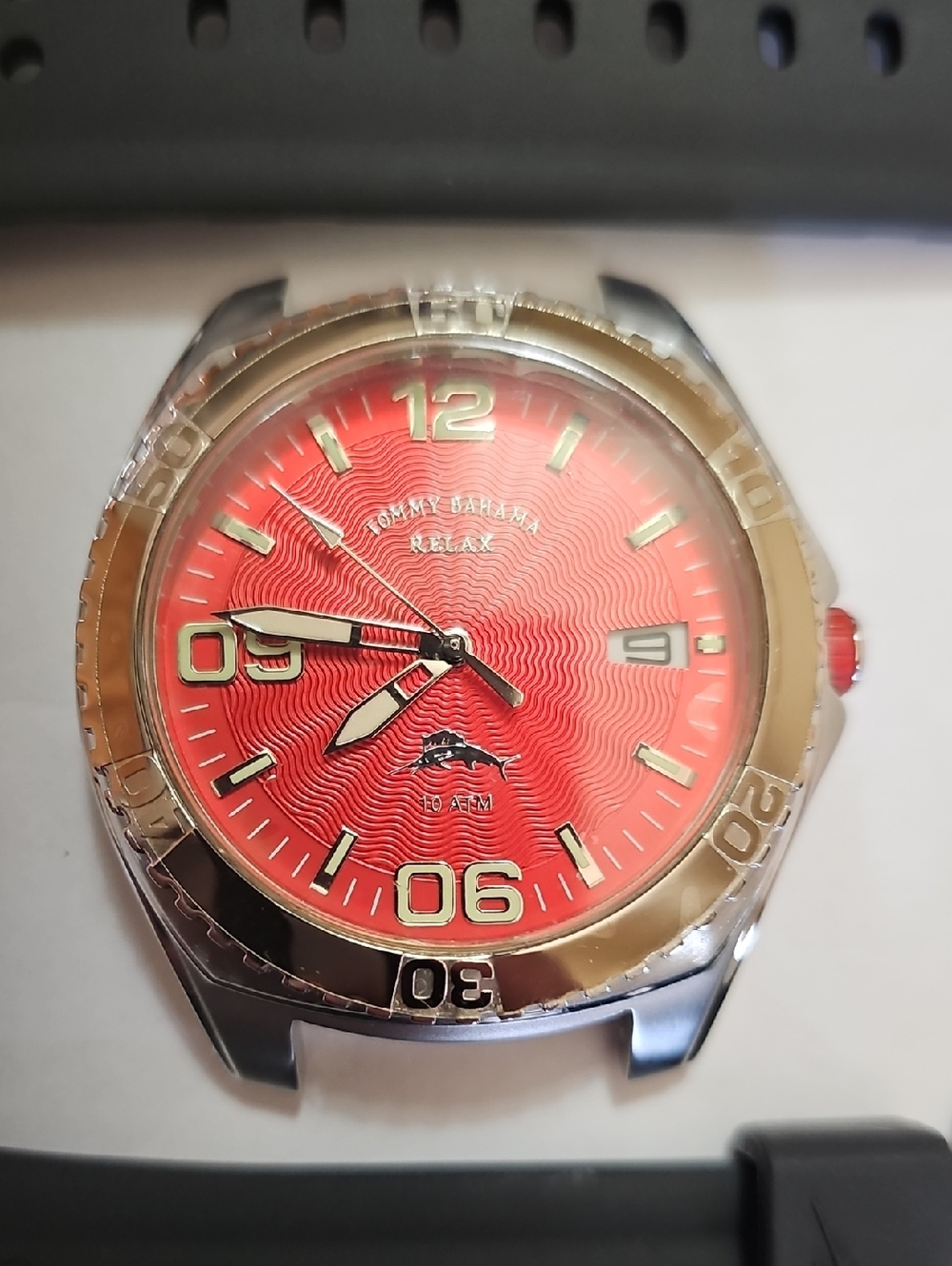 Tommy Bahama Red Dial Men's Dive Watch 42mm
